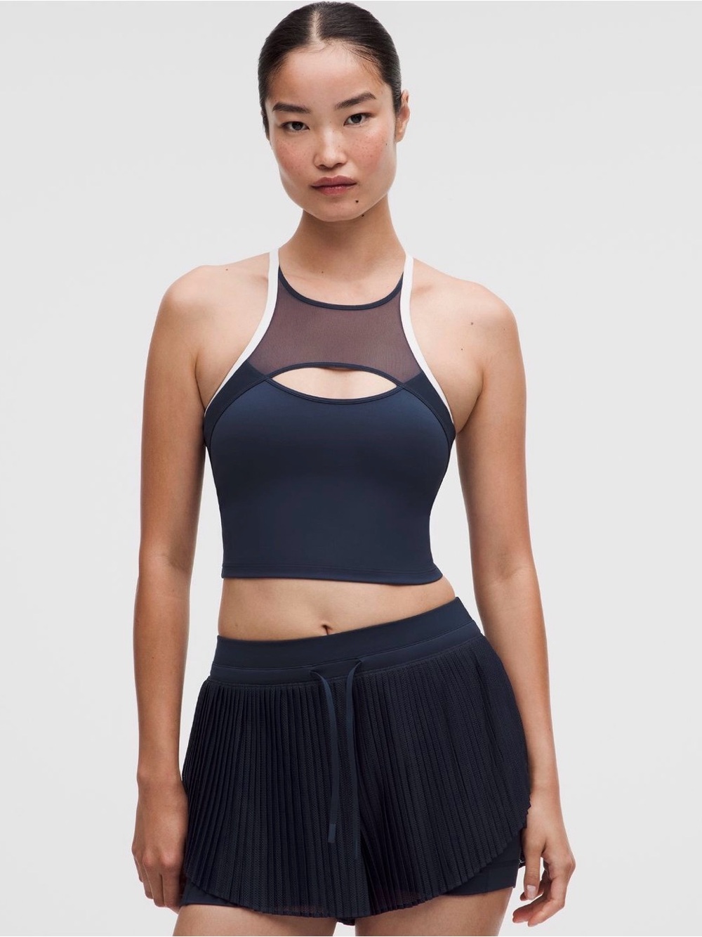 lululemon ace advantage mesh panel tennis tank in club blue size xs